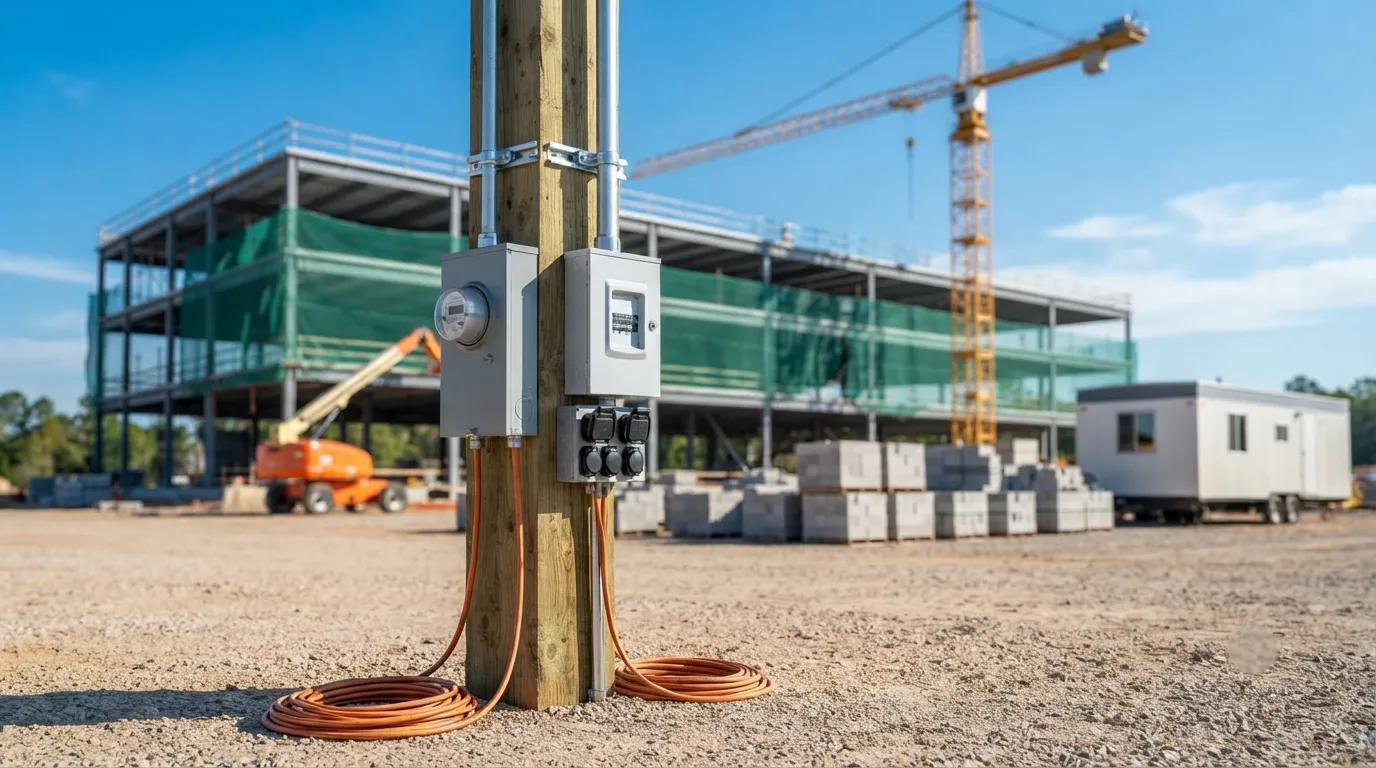 Temporary Power Pole in Racine, WI